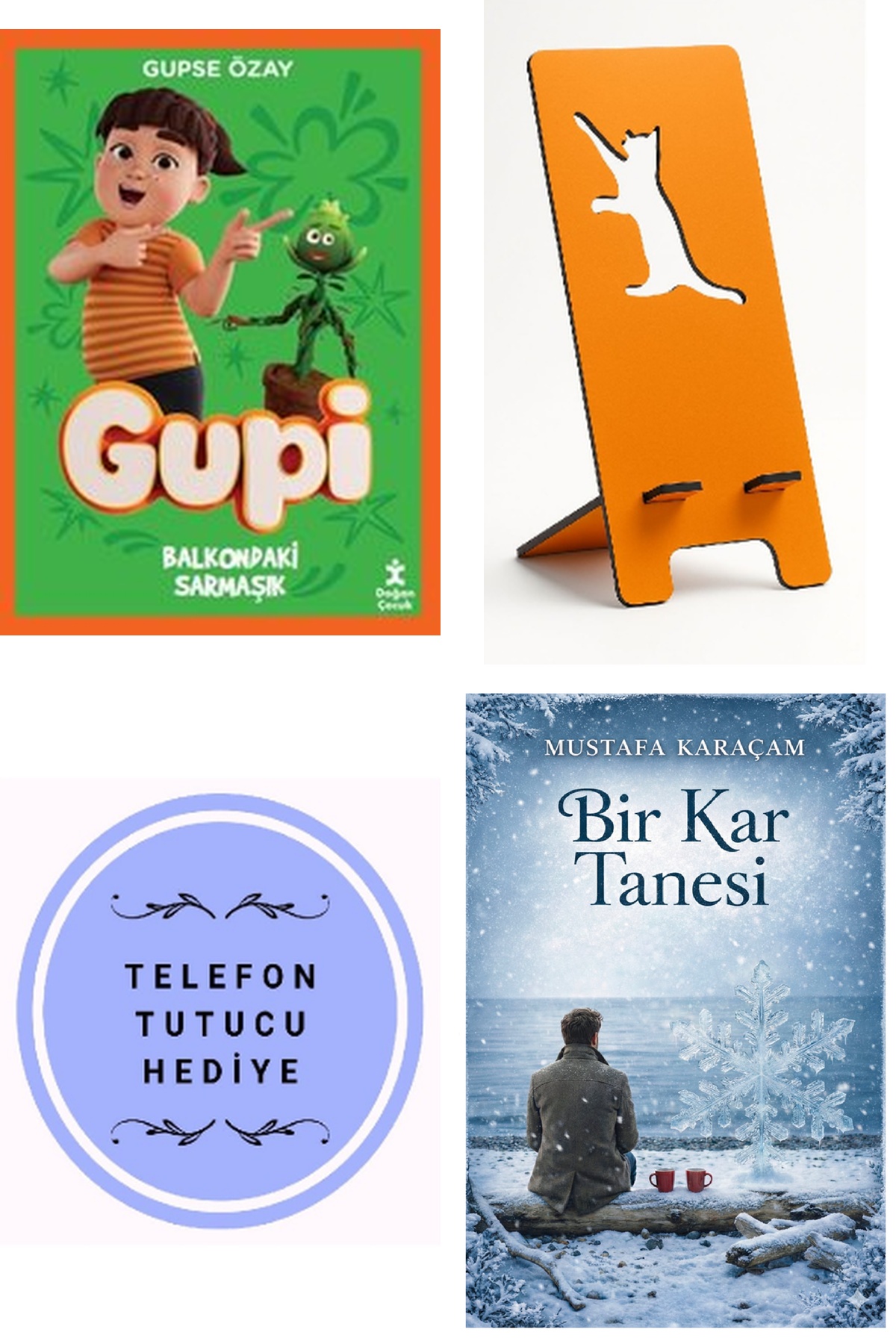 Gupi - Balkondaki Sarmaşık + Telefon Tutucu + Bir Kar Tanesi