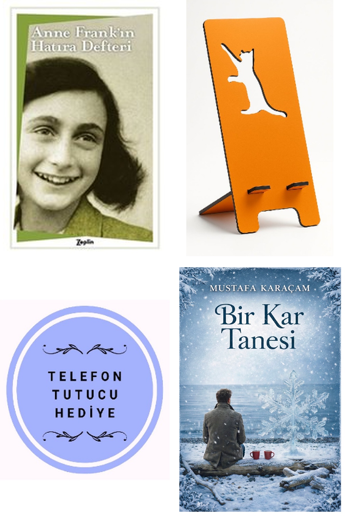 Anne Frank'ın Hatıra Defteri + Telefon Tutucu + Bir Kar Tanesi