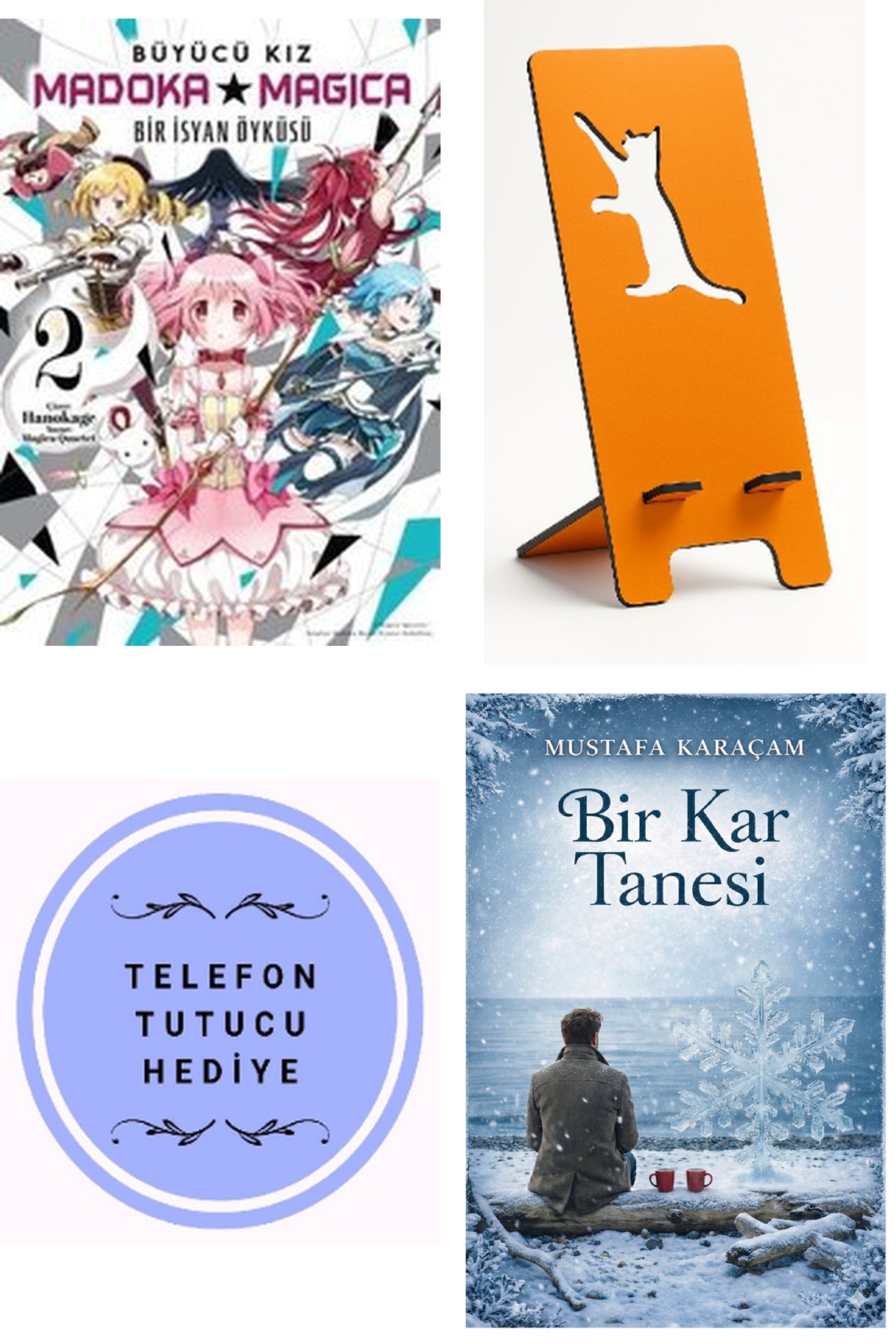 Büyücü Kız Madoka Magica - Bir İsyan Öyküsü Cilt 2 + Telefon Tutucu + Bir Kar Tanesi