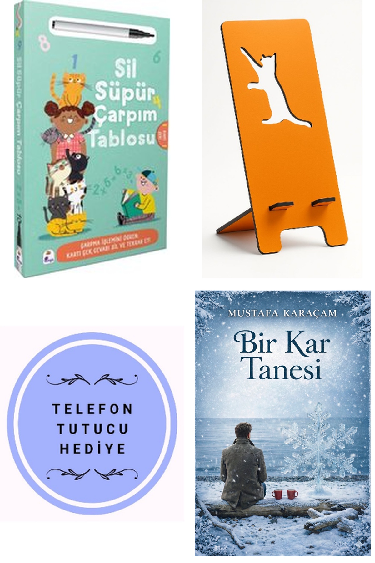 Sil Süpür - Çarpım Tablosu + Telefon Tutucu + Bir Kar Tanesi